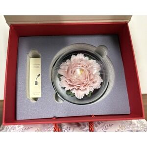 handcrafted pink ceramic peony passive essential oil diffuser